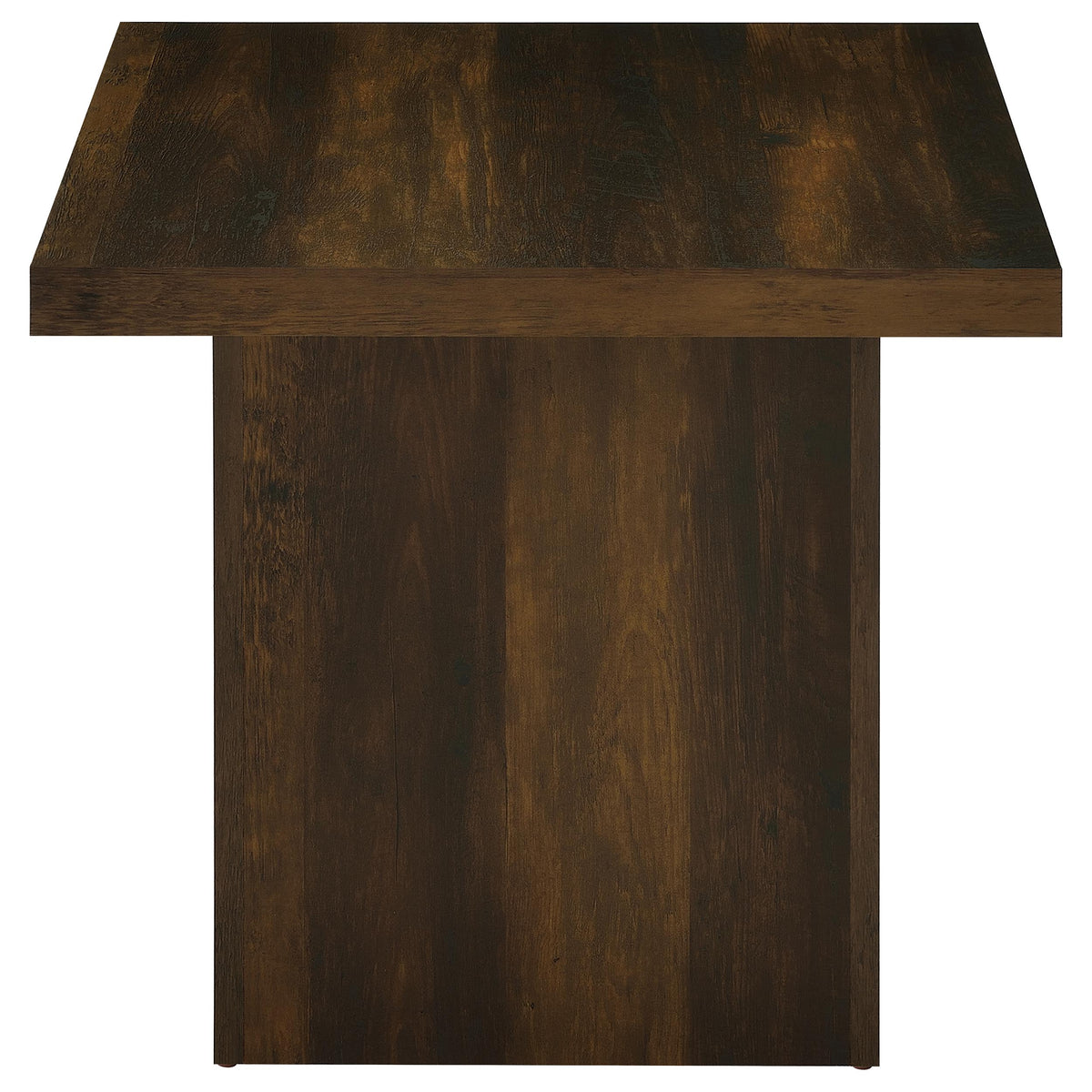 Devar Square Plinth Coffee Table & End Table Sets - Rustic Dark Pine Finish – view 16