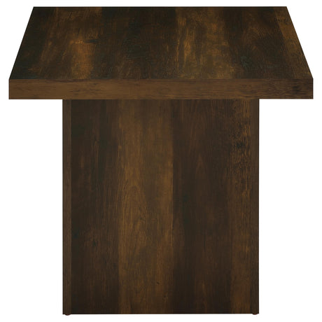 Devar Square Plinth Coffee Table & End Table Sets - Rustic Dark Pine Finish – view 17