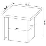 Devar Square Plinth Coffee Table & End Table Sets - Rustic Dark Pine Finish – view 19