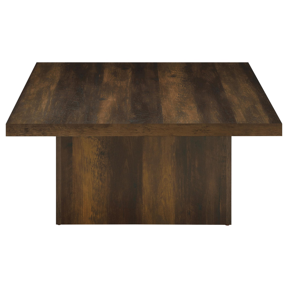 Devar Square Plinth Coffee Table & End Table Sets - Rustic Dark Pine Finish – view 9