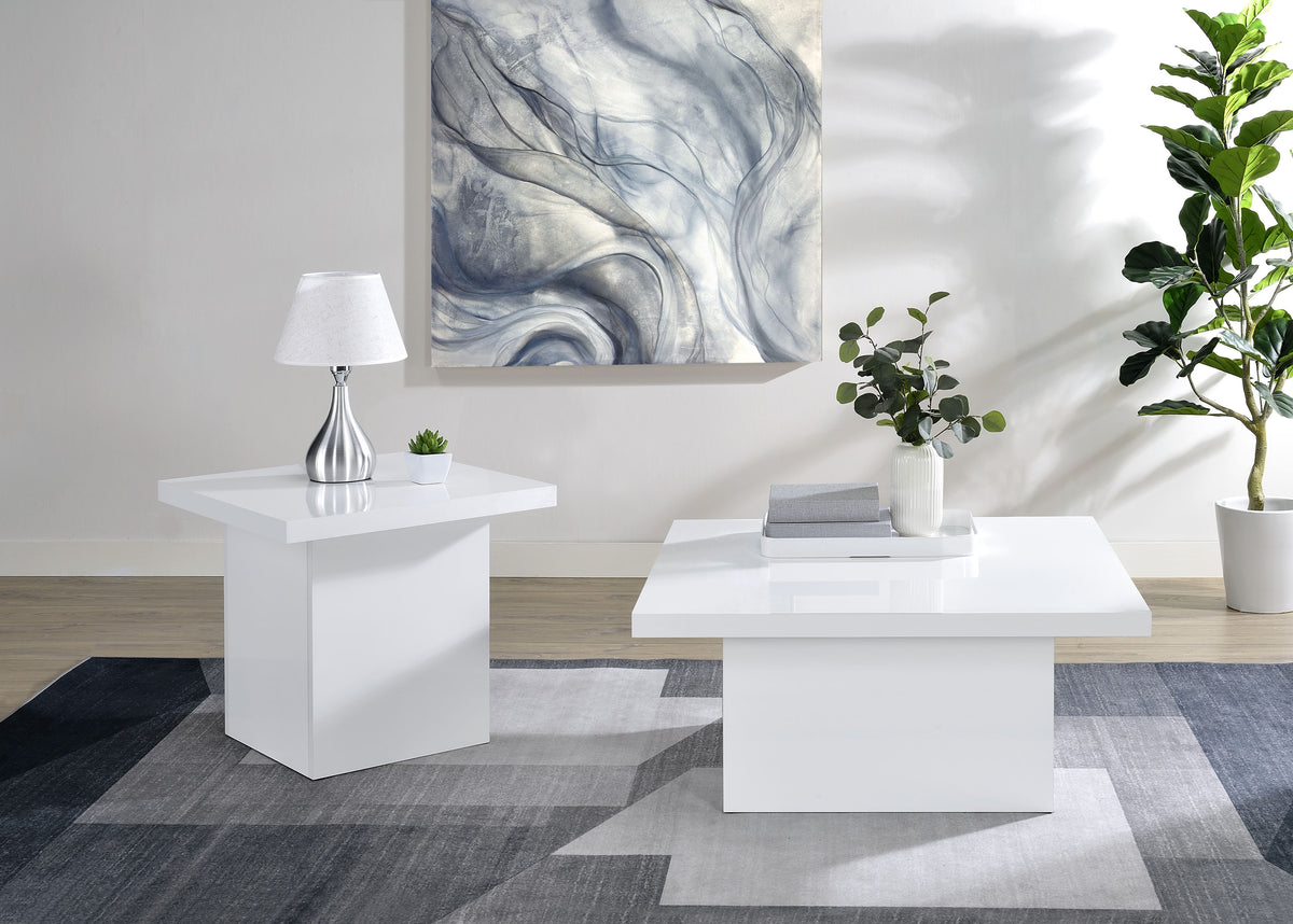 Devar Square Coffee & End Table - 2pcs- Coffee Table + End Table