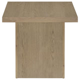 Devar Square Cocktail Coffee Table & End Table Sets - Thick Block Profile in Latte Wood Grain – view 16