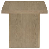 Devar Square Cocktail Coffee Table & End Table Sets - Thick Block Profile in Latte Wood Grain – view 17