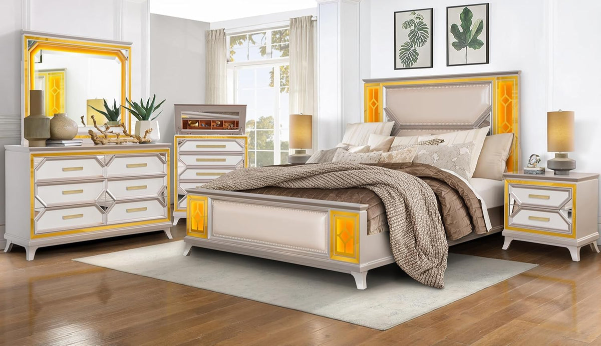 Claire White Wood Nightstand — product view 5