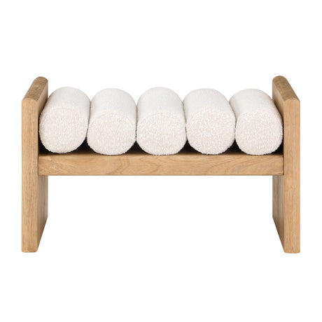 Torbjorn 32" Bench in Natural Oak - detail view