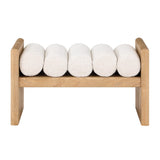 Torbjorn 32" Bench in Natural Oak - detail view - Natural Oak