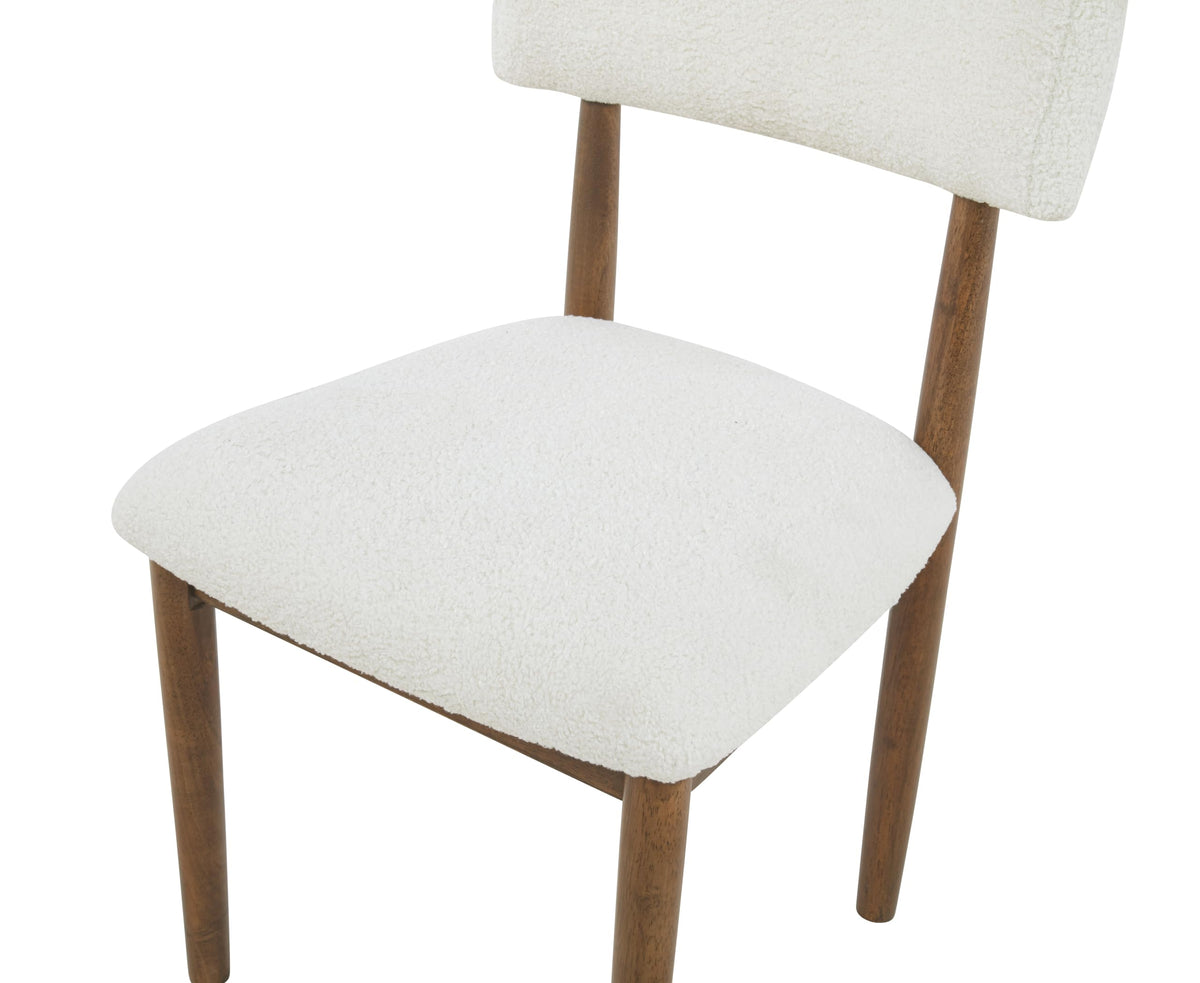 Yvetta Upholstered Cushion Fabric Mid-Century Modern Dining Chairs - angle view