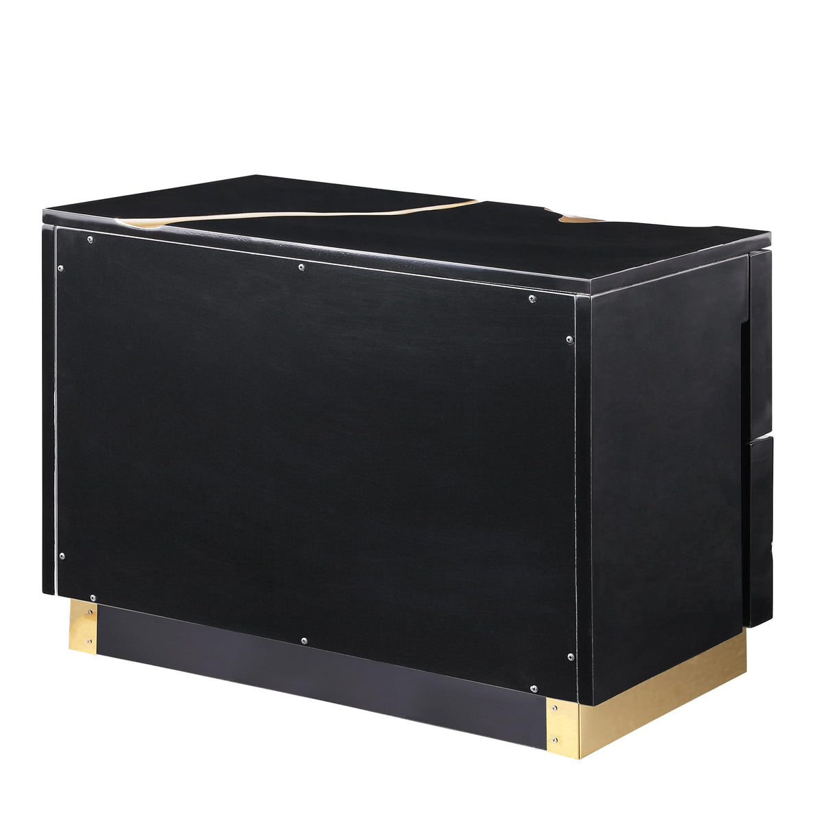 Trevello Modern Contemporary High-Gloss Lacquered Left Nightstand - angle view