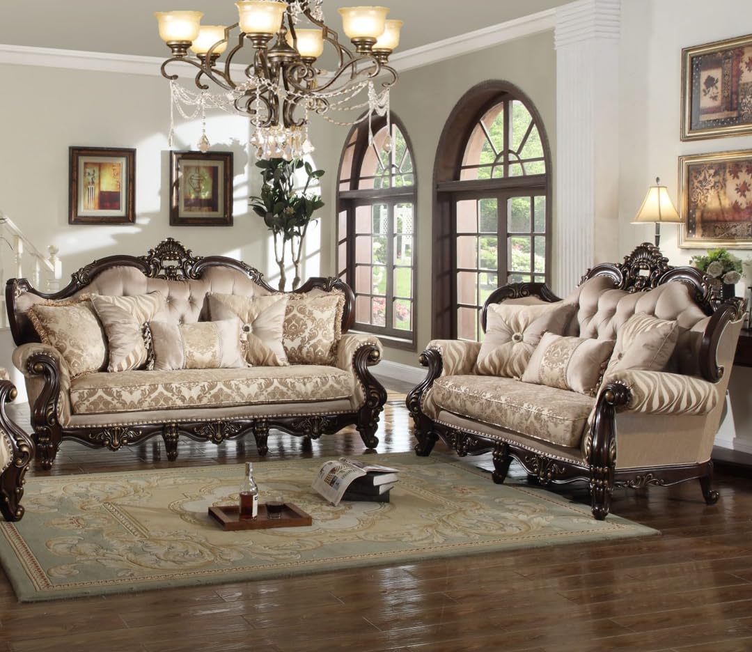 Jade Cherry Sofa & Loveseat Set — collection view; check selected pieces