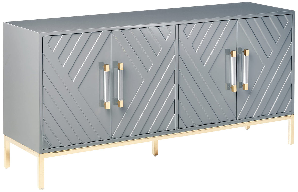 Tamari High Gloss Sideboard in Navy Blue