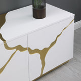 Taylor 87" High Gloss Lacquer TV Stand - close-up