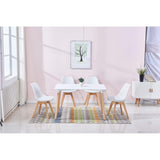 Giselle Mid-Century 5 Pcs Dining Set 5-Piece in Black