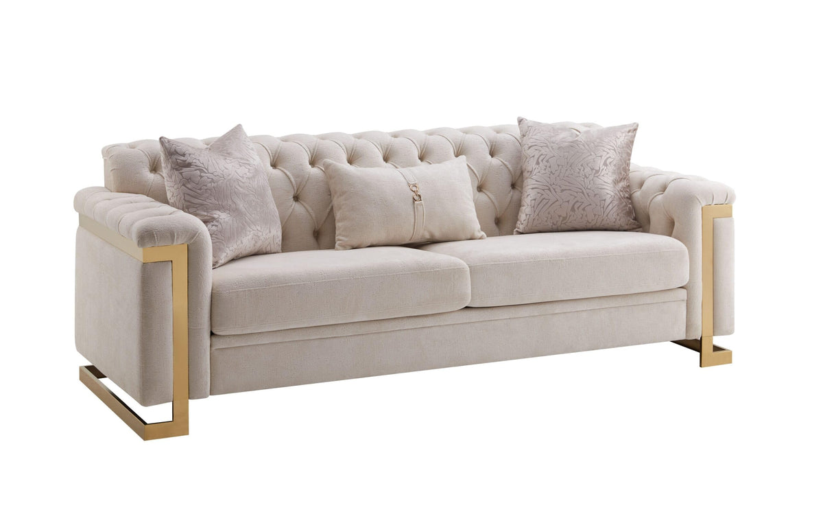 Chloe Beige Sofa & Loveseat Set — product view 2