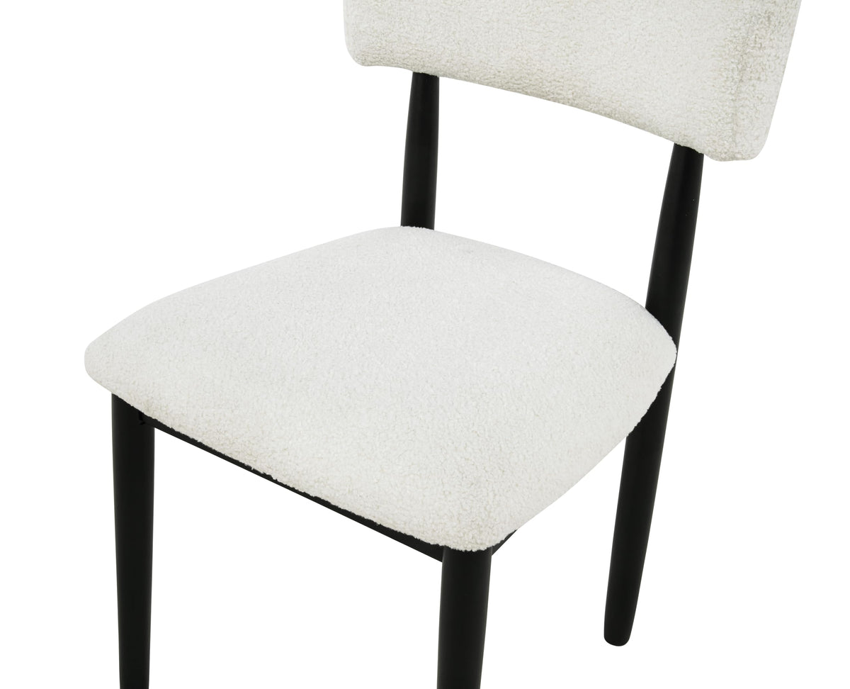 Yvetta Upholstered Cushion Fabric Mid-Century Modern Dining Chairs - angle view