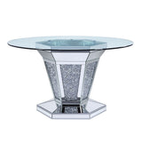 Noralie Round Glass Dining Table