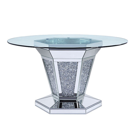 Noralie Round Glass Dining Table