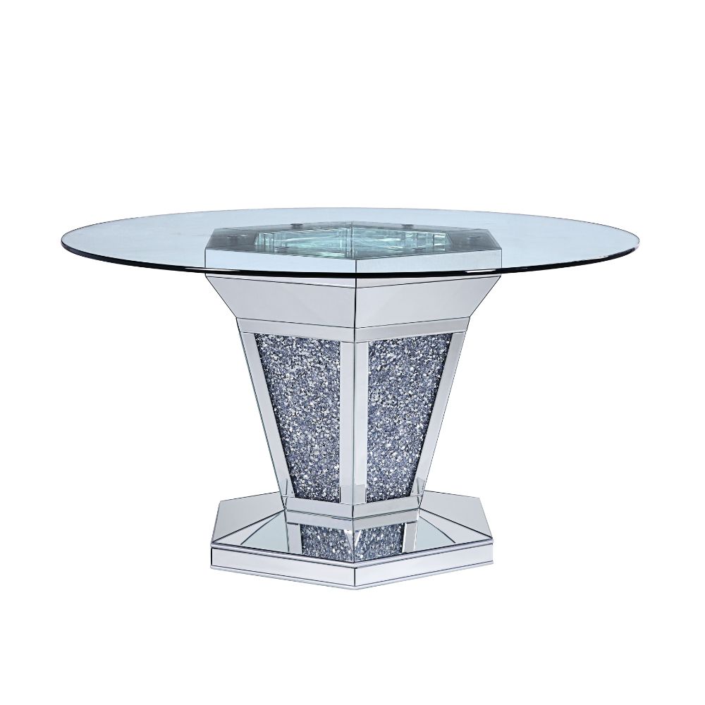 Noralie Round Glass Dining Table