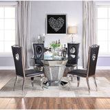 Noralie Round Glass Dining Table