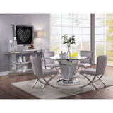 Noralie Round Glass Dining Table