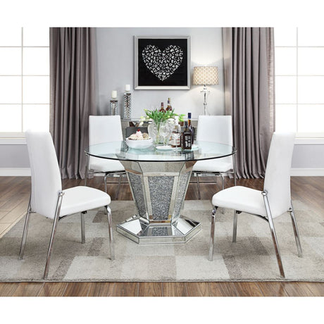 Noralie Round Glass Dining Table