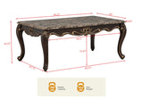 Tlerra 48.5" Rectangle Victorian Living Room Coffee Table - side view