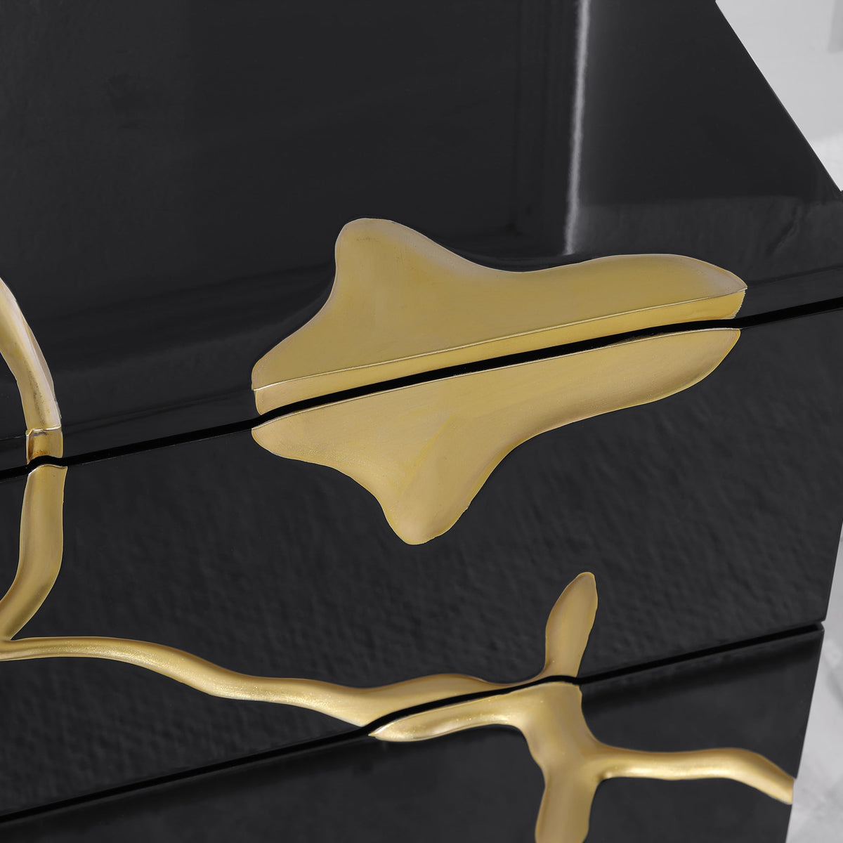 Trevello Modern Contemporary High-Gloss Lacquered Right Nightstand - front view