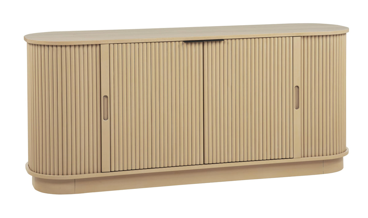 Halcrest 62" Mid-Century Fluted Sideboard Buffet in Light Oak