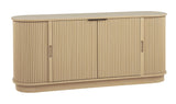 Halcrest 62" Mid-Century Fluted Sideboard Buffet in Light Oak