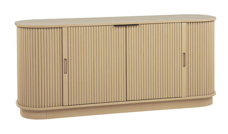 Halcrest 62" Mid-Century Fluted Sideboard Buffet in Light Oak