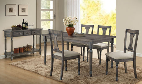 Wallace Rustic Dining Table, Side Chairs & Bench