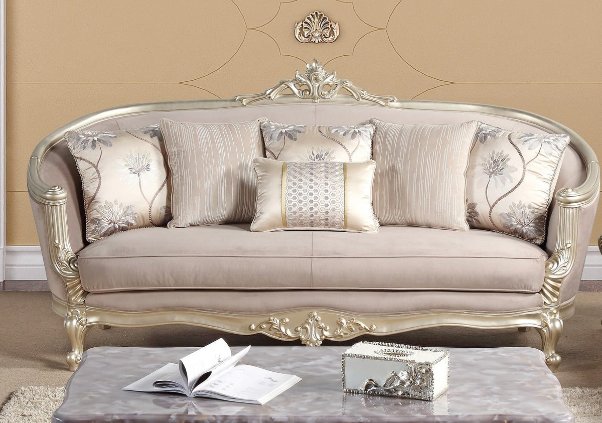 Elanor Champagne Sofa & Loveseat Set — product view 2