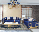Lawrence Blue Sofa & Loveseat Set — collection view; check selected pieces