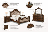 Belvedere 5-Piece Bedroom Set in Dark Cherry