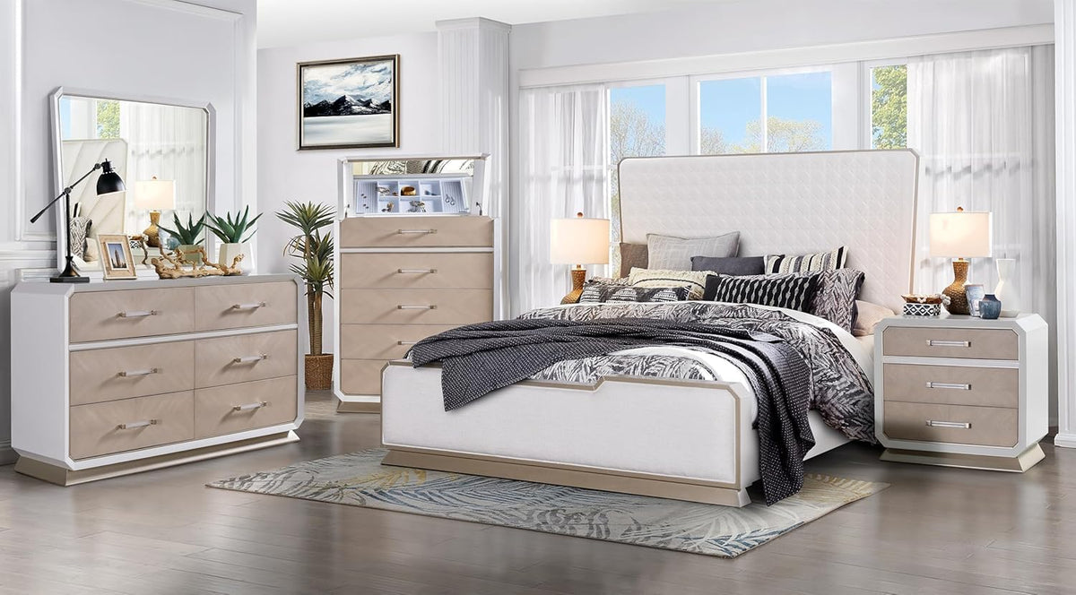 Dior Two-Tone Wood Nightstand — product view 5