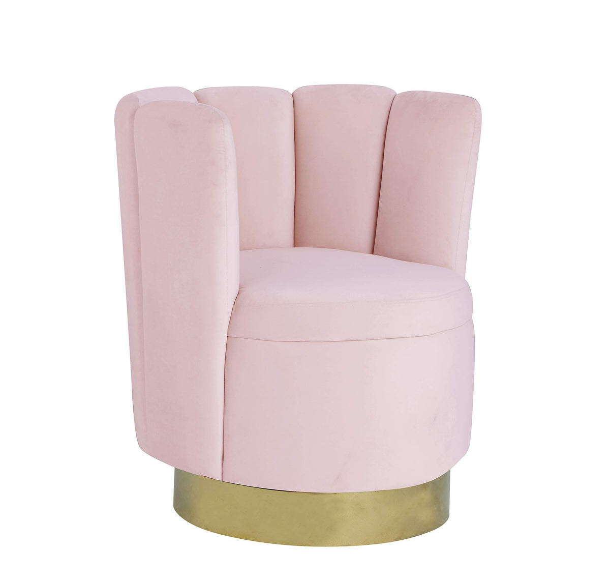 Modern Velvet New Swivel Accent Chair in Pink
