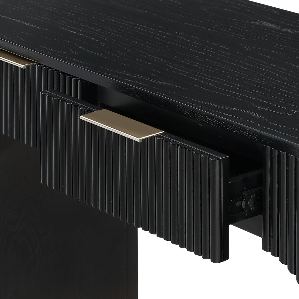 Quintet 60-inch Fluted Computer Desk in Light Oak