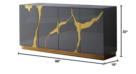 Taylor New Sideboard in Grey - side view