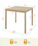 Corondo Square Mid-Century Modern 5-Piece Counter Height Set - side view