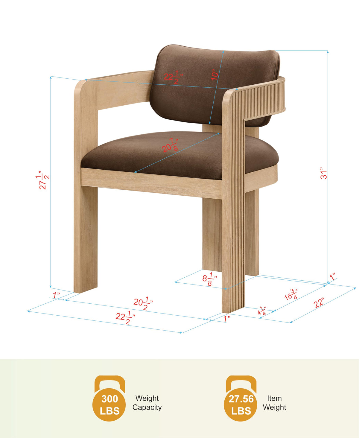 Dinsmore Mid-Century Dining Chairs - side view