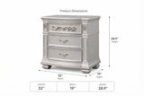 Valentina Silver Wood Nightstand — product view 4