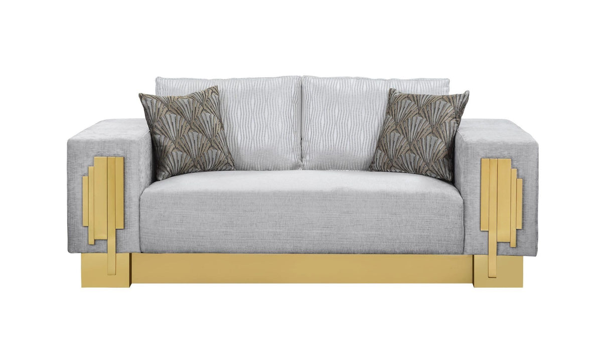 Megan Gray Sofa & Loveseat Set — product view 3