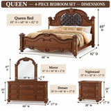 Destiny Cherry Bedroom Set — Queen & King — product view 9
