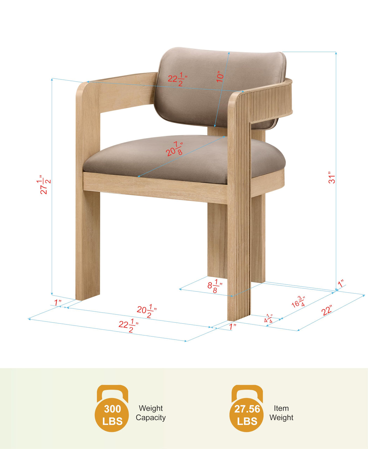 Dinsmore Mid-Century Dining Chairs - side view