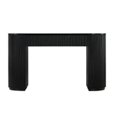Quintet 52" Wide Mid-Century Modern Fluted Console Table - side view