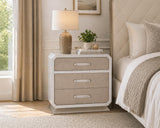 Dior Two-Tone Wood Nightstand — product view 1