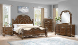 Isabella 3-Drawer Wood Nightstand in Cherry Oak — coordinating room inspiration; other furniture sold separately