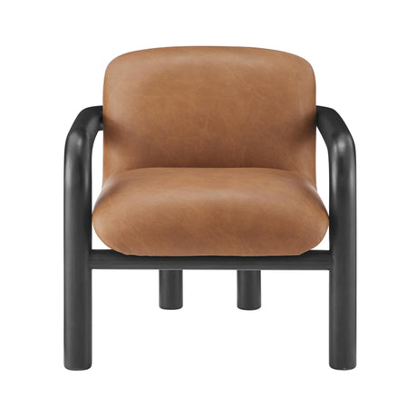 Tapporo Mid-Century Modern Accent Chair in Black - detail view