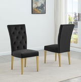 Lexington Modern Velvet Upholstered Dining Side Chairs - front view