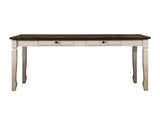 Belle 78" Rectangular Solid Wood Dining Table in Oak Cream