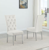 Lexington Modern Velvet Upholstered Dining Side Chairs - front view